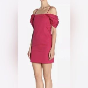 Theory Navy Mini-Puff Sleeve Mini-Dress